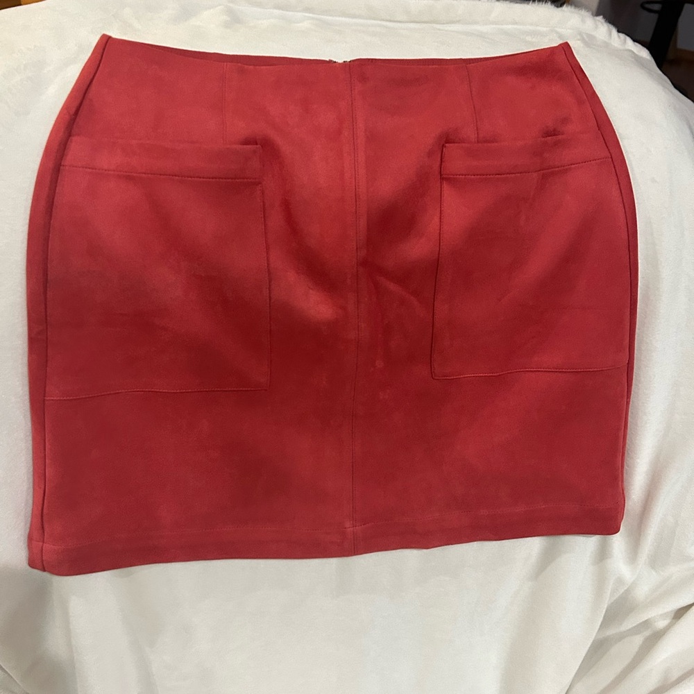 LOFT Red Mini Skirt